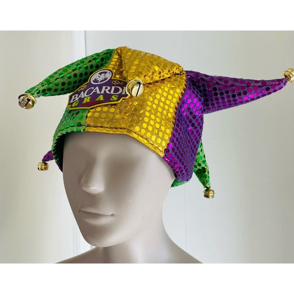 Rare Bacardi Mardi Gras Jester Hat